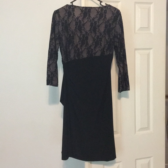 Kasper black lace-top midi - Picture 2 of 4